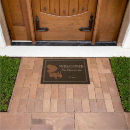 Rustieke landelijke eekhoorn familienaam Welkom Deurmat