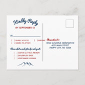 Rustieke landelijke herten berg bruiloft RSVP Uitnodiging Briefkaart (Achterkant)