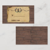 Rustieke landelijke Hoefijzers Trouwplaatskaarten Plaatskaartje (Voorkant / Achterkant)