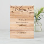 Rustieke landelijke houten & metselwerk glazen sch kaart (Staand voorkant)