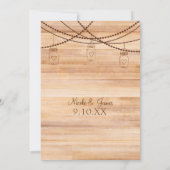 Rustieke landelijke houten & metselwerk glazen sch kaart (Achterkant)