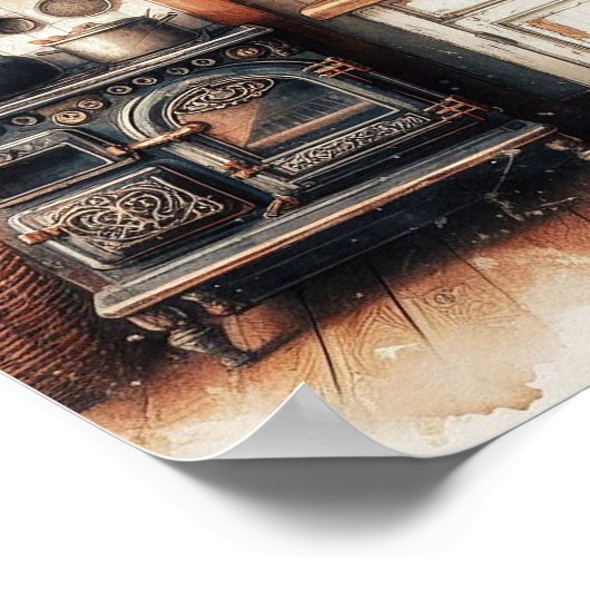 Rustieke landelijke keuken 1 poster (Hoek)