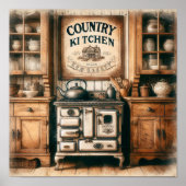 Rustieke landelijke keuken 2 poster (Voorkant)