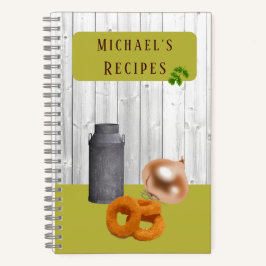 Rustieke landelijke keuken met naam Receptenboek Notitieboek