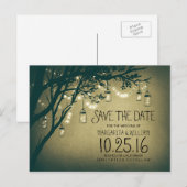 rustieke landelijke lichten mason potjes opslaan d aankondigingskaart (Voorkant / Achterkant)