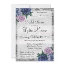 Rustieke landelijke Rozen bruids doucheuitnodiging