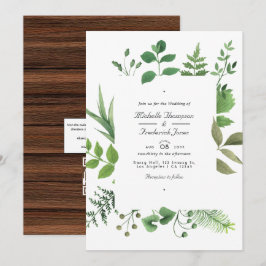 Rustieke landelijke schuur groenheid QR-code RSVP- Kaart