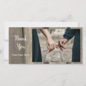 Rustieke landelijke schuur houten bedankje bedankkaart (Voorkant)