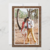 Rustieke landelijke schuur houten foto bruiloft RS Kaart (Achterkant)