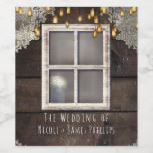 Rustieke landelijke schuur raam trouw wijnlabels wijn etiket (Enkel label)