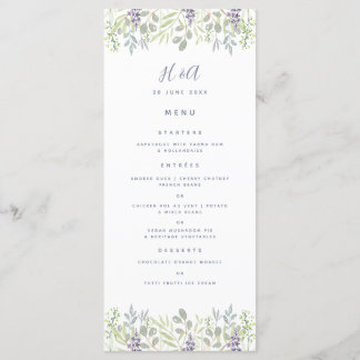 Rustieke landelijke stijl olijfgroen Bruiloft Ontb Menu