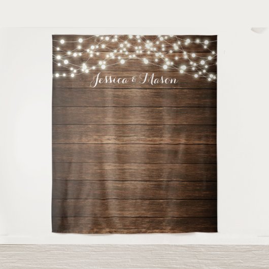 Rustieke landelijke trouw achtergrond foto booth l wandkleed (Voorkant)