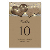 Rustieke landelijke trouwtafel nummerkaart kaart (Achterkant)