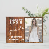 Rustieke landfoto 2025 afstudeerfeest kaart (Staand voorkant)