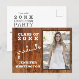 Rustieke landfoto 2025 Uitnodiging voor afstudeerf Briefkaart