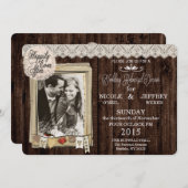 Rustieke landfoto bruiloft repetitie diner kaart (Voorkant / Achterkant)