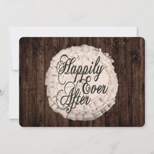 Rustieke landfoto bruiloft uitnodiging (Achterkant)