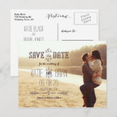 Rustieke landfoto Save the Date Briefkaart (Voorkant / Achterkant)