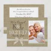 Rustieke landfoto's Sla de datum op Save The Date (Voorkant / Achterkant)