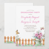 Rustieke landhuis | Garden Engagement Party Kaart (Voorkant / Achterkant)