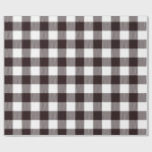 Rustieke landhuis zwart & wit flanel cadeaupapier (Vlak)