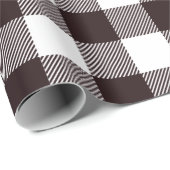 Rustieke landhuis zwart & wit flanel cadeaupapier (Rol Hoek)