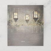 Rustieke Landlantaarn Lichten Bruiloft Plaatskaartje (Buitenkant ongevouwen)