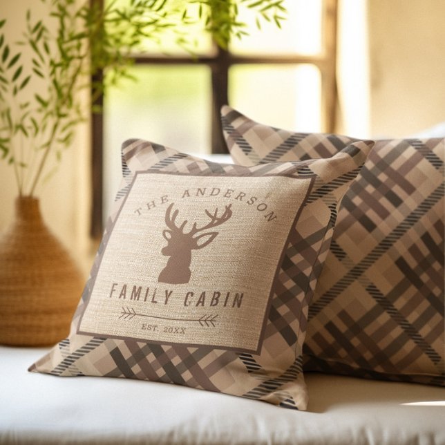 Rustieke landnaam Cabin in de Bossen Kussen (Creator heeft geüpload)