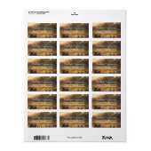 Rustieke landscène bruiloft etiket (Full Sheet)