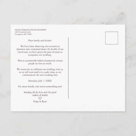 Rustieke landschap bergen foto Verander de datum Briefkaart (Achterkant)