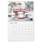 Rustieke landschappen Waterverf reis Kalender (Feb 2026)
