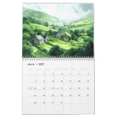 Rustieke landschappen Waterverf reis Kalender (Mar 2027)