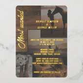 rustieke landschapslandschap collage bruiloft folie uitnodiging (Voorkant)