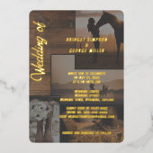 rustieke landschapslandschap collage bruiloft folie uitnodiging (Voorkant)