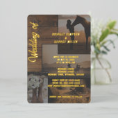 rustieke landschapslandschap collage bruiloft folie uitnodiging (Staand Voorkant)