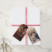 Rustieke landschuur hout foto bruiloft Welkomsttas Cadeaulabel