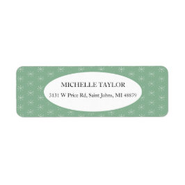 Rustieke landsneeuw op groen etiket