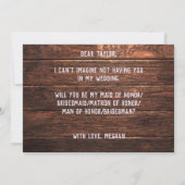 Rustieke landverlichting Maid Matron Man bruidsmei Kaart (Achterkant)