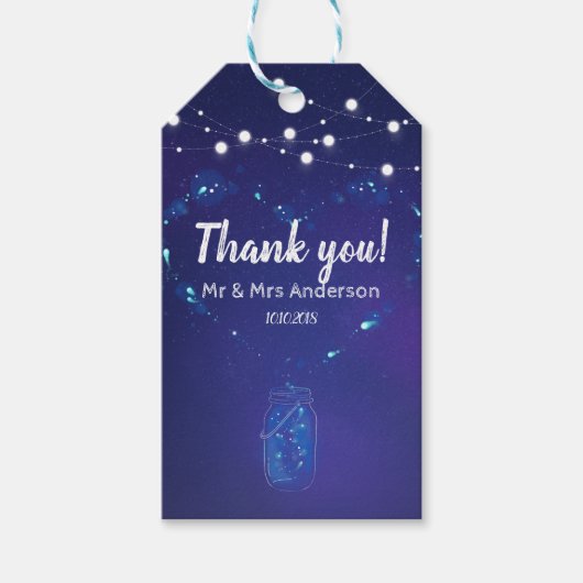 Rustieke landverlichting mason potjes bruiloft dan cadeaulabel (Voorkant)