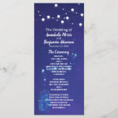 Rustieke landverlichting metselaar potten bruiloft programmakaart (Voorkant)