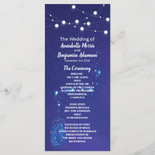 Rustieke landverlichting metselaar potten bruiloft programmakaart