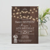 Rustieke landverlichting schuur hout zoet zestien kaart (Staand voorkant)