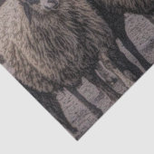 Rustieke landweg ranch boerderij kudde schapen tissuepapier (Detail)