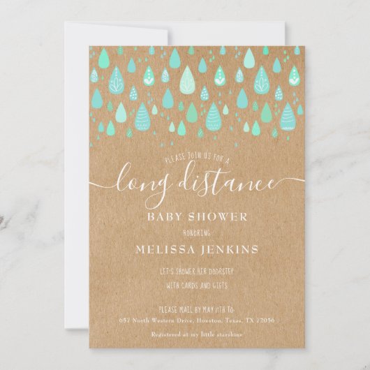 Rustieke Lange Afstand Douche Per Post Kaart (Voorkant)