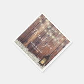 Rustieke Lantaarn Baby's Breath Bloemen Huwelijk Servet (Hoek)