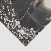 Rustieke Lantaarn Baby's Breath & Lichten Bruiloft Tissuepapier (Detail)