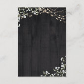 Rustieke lantaarn Baby's Breath Lights Trouwdetail Informatiekaartje (Achterkant)
