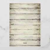 Rustieke Lantaarn en verlaat Herfst 80ste verjaard Folie Uitnodiging (Achterkant)