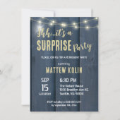 Rustieke Lantaarn Foto Pensioen Verrassingsfeest Kaart (Voorkant)