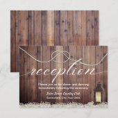 Rustieke lantaarn Huwelijkssluiting Trouwreceptie Kaart (Voorkant / Achterkant)